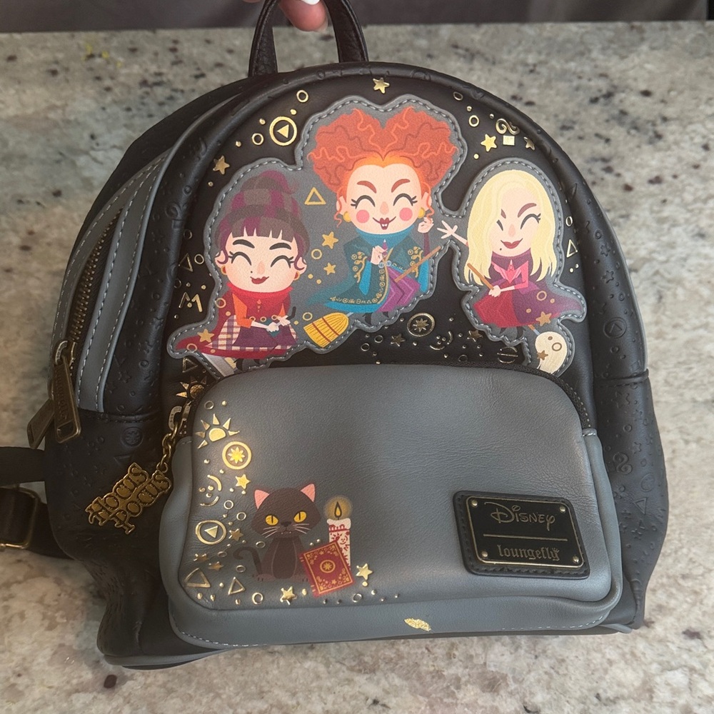 Disney Loungefly Hocus Pocus Mini Backpack - Black & Gray